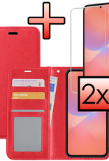 NoXx NoXx Samsung Galaxy A36 Hoesje Bookcase Met 2x Screenprotector - Rood
