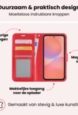 NoXx NoXx Samsung Galaxy A36 Hoesje Bookcase Met 2x Screenprotector - Rood