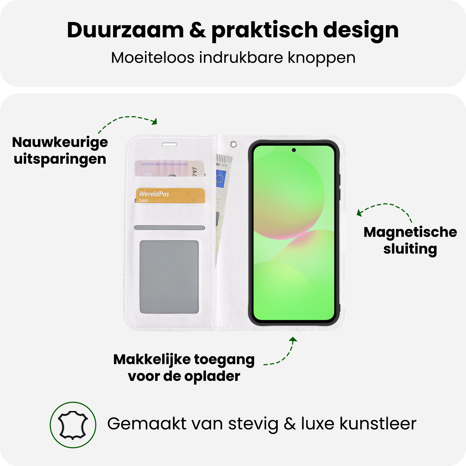 BASEY. BASEY. Samsung Galaxy A36 Hoesje Bookcase - Wit