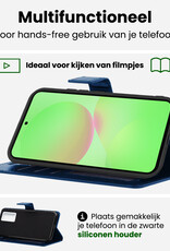 BASEY. BASEY. Samsung Galaxy A36 Hoesje Bookcase Met Screenprotector - Donkerblauw