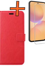 Nomfy Nomfy Samsung Galaxy A36 Hoesje Bookcase Met Screenprotector - Rood