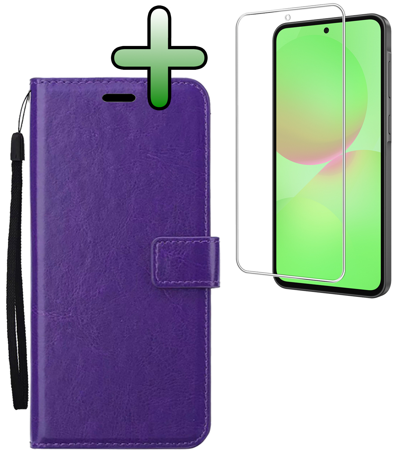 BASEY. BASEY. Samsung Galaxy A36 Hoesje Bookcase Met Screenprotector - Paars