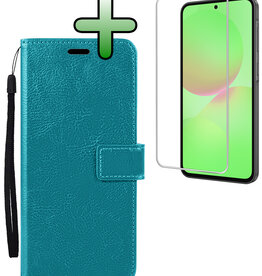 BASEY. BASEY. Samsung Galaxy A36 Hoesje Bookcase Met Screenprotector - Turquoise