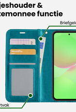 BASEY. BASEY. Samsung Galaxy A36 Hoesje Bookcase Met Screenprotector - Turquoise