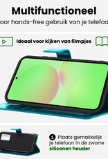 BASEY. BASEY. Samsung Galaxy A36 Hoesje Bookcase Met Screenprotector - Turquoise