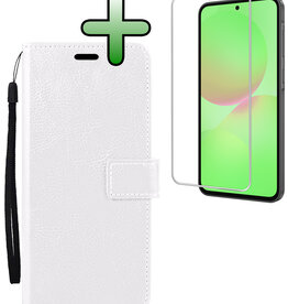 BASEY. BASEY. Samsung Galaxy A36 Hoesje Bookcase Met Screenprotector - Wit