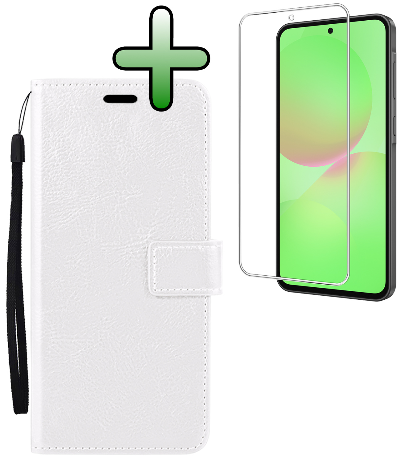 BASEY. BASEY. Samsung Galaxy A36 Hoesje Bookcase Met Screenprotector - Wit