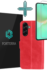Forterra Forterra Samsung Galaxy A36 Hoesje Bookcase Met Screenprotector - Rood