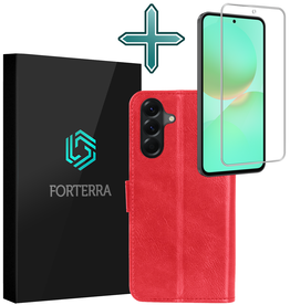 Forterra Forterra Samsung Galaxy A36 Hoesje Bookcase Met Screenprotector - Rood