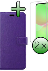 BASEY. BASEY. Samsung Galaxy A36 Hoesje Bookcase Met 2x Screenprotector - Paars