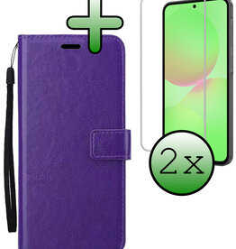 BASEY. BASEY. Samsung Galaxy A36 Hoesje Bookcase Met 2x Screenprotector - Paars