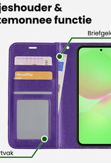 BASEY. BASEY. Samsung Galaxy A36 Hoesje Bookcase Met 2x Screenprotector - Paars