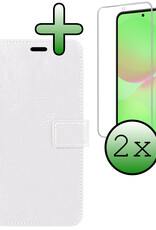 BASEY. BASEY. Samsung Galaxy A36 Hoesje Bookcase Met 2x Screenprotector - Wit