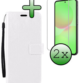 BASEY. BASEY. Samsung Galaxy A36 Hoesje Bookcase Met 2x Screenprotector - Wit