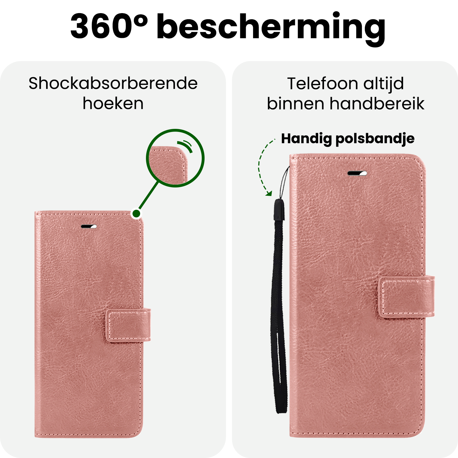 BASEY. BASEY. Samsung Galaxy A36 Hoesje Bookcase - Rose Goud