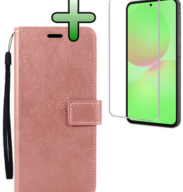 BASEY. BASEY. Samsung Galaxy A36 Hoesje Bookcase Met Screenprotector - Rose Goud