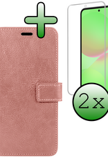 BASEY. BASEY. Samsung Galaxy A36 Hoesje Bookcase Met 2x Screenprotector - Rose Goud