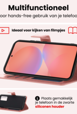 NoXx NoXx Samsung Galaxy A36 Hoesje Bookcase Met Screenprotector - Rose Goud
