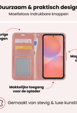 NoXx NoXx Samsung Galaxy A36 Hoesje Bookcase Met Screenprotector - Rose Goud