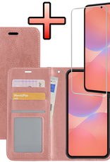 NoXx NoXx Samsung Galaxy A36 Hoesje Bookcase Met Screenprotector - Rose Goud