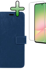 BASEY. BASEY. Samsung Galaxy A56 Hoesje Bookcase Met Screenprotector - Donkerblauw