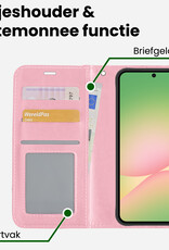 BASEY. BASEY. Samsung Galaxy A56 Hoesje Bookcase Met Screenprotector - Lichtroze