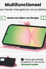 BASEY. BASEY. Samsung Galaxy A56 Hoesje Bookcase Met Screenprotector - Lichtroze