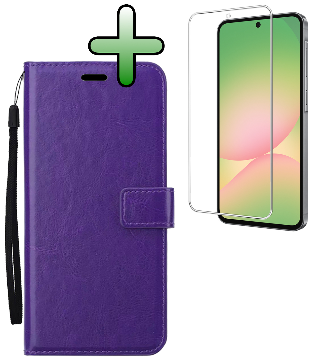 BASEY. BASEY. Samsung Galaxy A56 Hoesje Bookcase Met Screenprotector - Paars