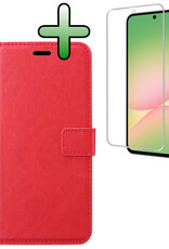 BASEY. BASEY. Samsung Galaxy A56 Hoesje Bookcase Met Screenprotector - Rood