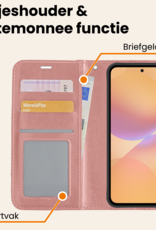 Nomfy Nomfy Samsung Galaxy A36 Hoesje Bookcase Met Screenprotector - Rose Goud