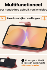 Nomfy Nomfy Samsung Galaxy A36 Hoesje Bookcase Met Screenprotector - Rose Goud
