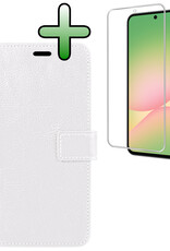 BASEY. BASEY. Samsung Galaxy A56 Hoesje Bookcase Met Screenprotector - Wit