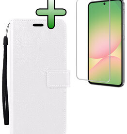BASEY. BASEY. Samsung Galaxy A56 Hoesje Bookcase Met Screenprotector - Wit