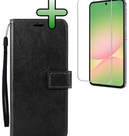 BASEY. BASEY. Samsung Galaxy A56 Hoesje Bookcase Met Screenprotector - Zwart