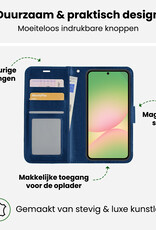 BASEY. BASEY. Samsung Galaxy A56 Hoesje Bookcase Met 2x Screenprotector - Donkerblauw