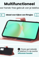 Forterra Forterra Samsung Galaxy A36 Hoesje Bookcase Met Screenprotector - Rose Goud