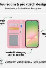 BASEY. BASEY. Samsung Galaxy A56 Hoesje Bookcase Met 2x Screenprotector - Lichtroze