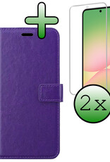 BASEY. BASEY. Samsung Galaxy A56 Hoesje Bookcase Met 2x Screenprotector - Paars