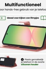 BASEY. BASEY. Samsung Galaxy A56 Hoesje Bookcase Met 2x Screenprotector - Rose Goud
