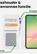 BASEY. BASEY. Samsung Galaxy A56 Hoesje Bookcase Met 2x Screenprotector - Wit