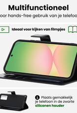 BASEY. BASEY. Samsung Galaxy A56 Hoesje Bookcase Met 2x Screenprotector - Zwart