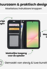 BASEY. BASEY. Samsung Galaxy A56 Hoesje Bookcase Met 2x Screenprotector - Zwart