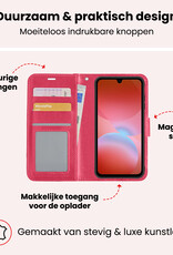 NoXx NoXx Samsung Galaxy A26 Hoesje Bookcase - Donkerroze