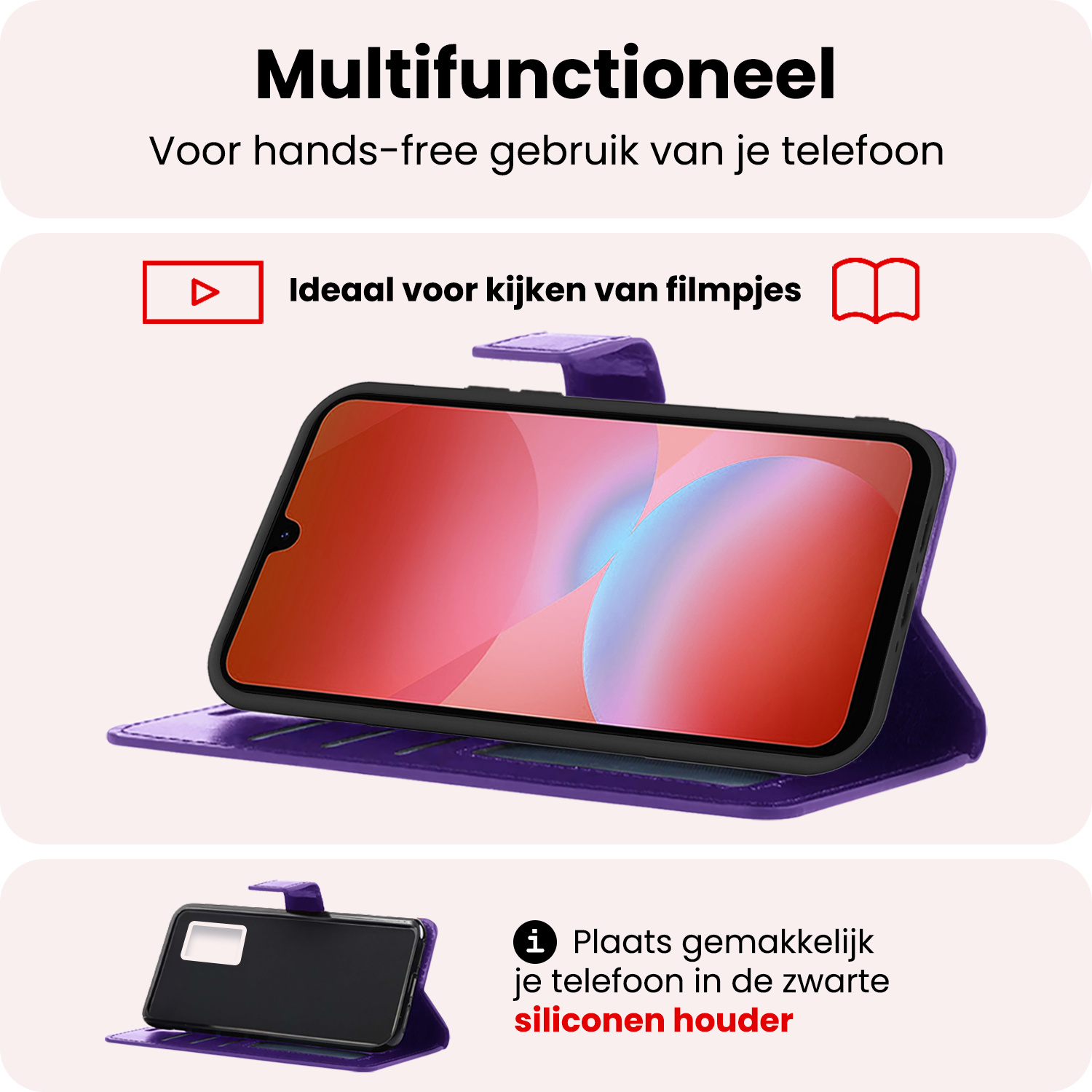 NoXx NoXx Samsung Galaxy A26 Hoesje Bookcase - Paars