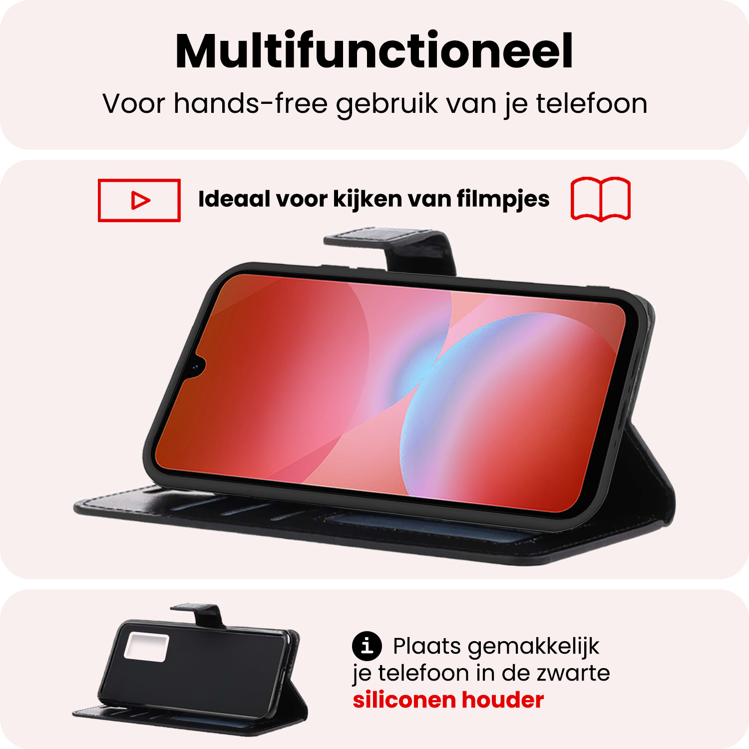 NoXx NoXx Samsung Galaxy A26 Hoesje Bookcase - Zwart