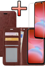 NoXx NoXx Samsung Galaxy A26 Hoesje Bookcase Met Screenprotector - Bruin