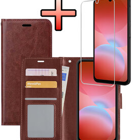 NoXx NoXx Samsung Galaxy A26 Hoesje Bookcase Met Screenprotector - Bruin