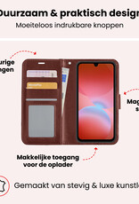 NoXx NoXx Samsung Galaxy A26 Hoesje Bookcase Met Screenprotector - Bruin