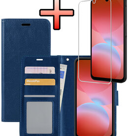 NoXx NoXx Samsung Galaxy A26 Hoesje Bookcase Met Screenprotector - Donkerblauw