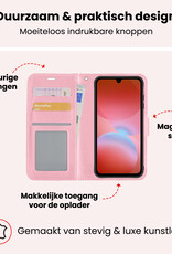 NoXx NoXx Samsung Galaxy A26 Hoesje Bookcase Met Screenprotector - Lichtroze